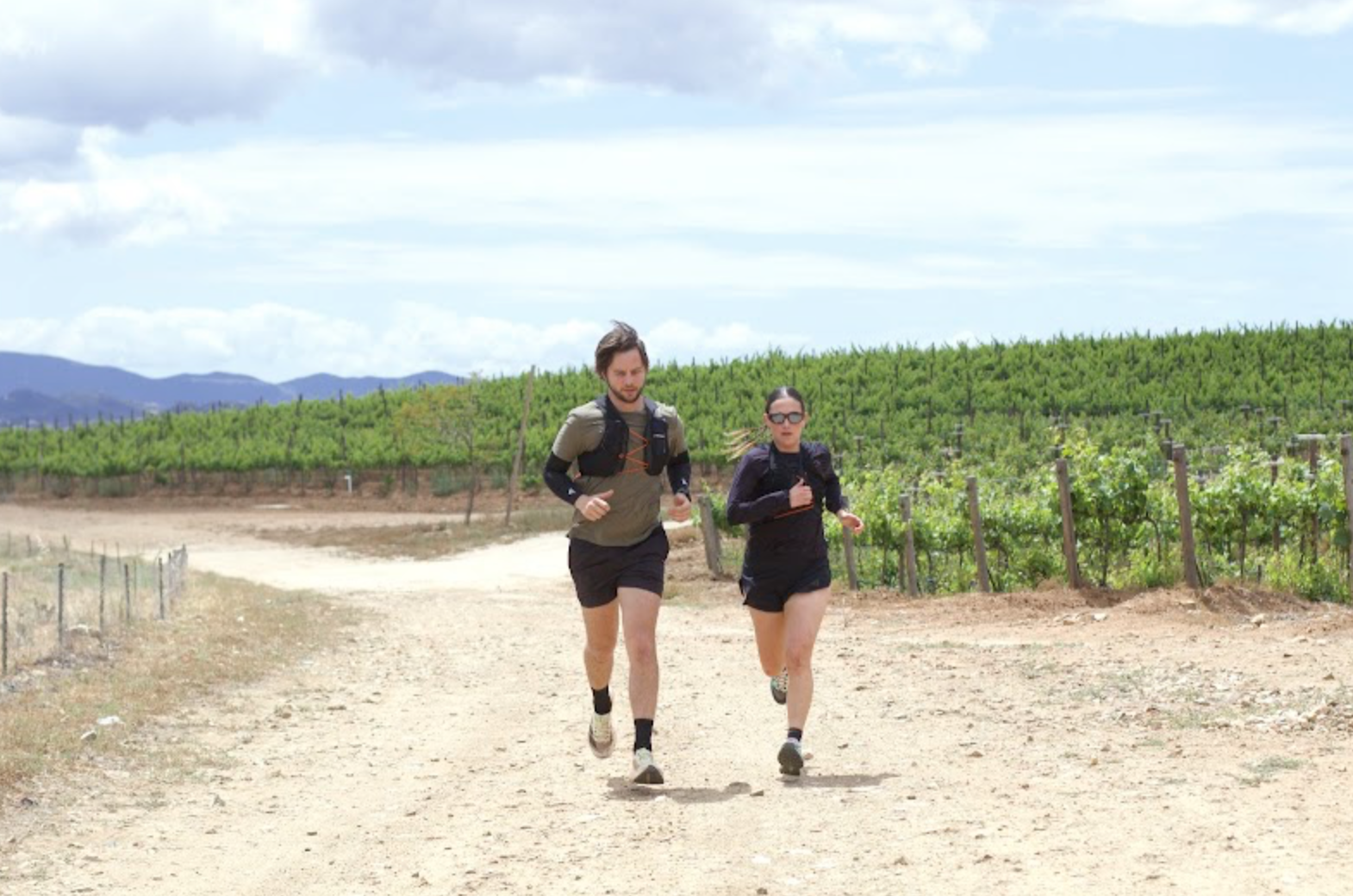 Trail runners in Valle de Guadalupe